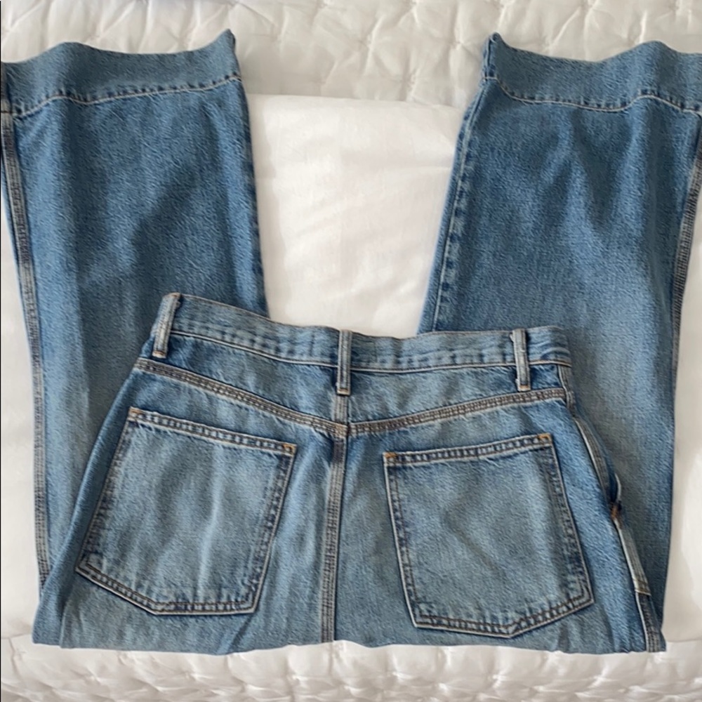 THE GREAT. Blue Flare & Wide Leg Jeans - Picture 3 of 5